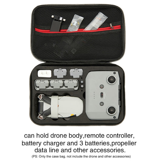 For DJI Mini 2 SE Grey Shockproof Carrying Hard Case Storage Bag, Size: 21.5 x 29.5 x 10cm (Black) - Carry Cases & Bags by buy2fix | Online Shopping UK | buy2fix