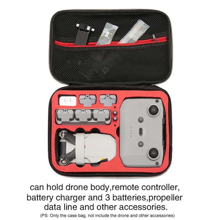 For DJI Mini 2 SE Grey Shockproof Carrying Hard Case Storage Bag, Size: 21.5 x 29.5 x 10cm (Red) - Carry Cases & Bags by buy2fix | Online Shopping UK | buy2fix