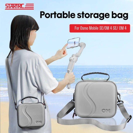 For DJI Osmo Mobile 4 / OM4 / OM4 SE STARTRC Portable Shockproof Waterproof PU Case Bag(Grey) -  by STARTRC | Online Shopping UK | buy2fix