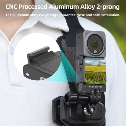 Sunnylife AD691 Magnetic Adapter Mount for DJI Action 2 / Osmo Action 3 / 4 (Black) - Mount & Holder by Sunnylife | Online Shopping UK | buy2fix