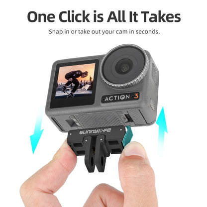 Sunnylife AD691 Magnetic Adapter Mount for DJI Action 2 / Osmo Action 3 / 4 (Black) - Mount & Holder by Sunnylife | Online Shopping UK | buy2fix