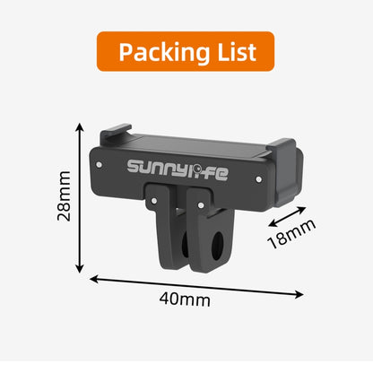 Sunnylife AD691 Magnetic Adapter Mount for DJI Action 2 / Osmo Action 3 / 4 (Black) - Mount & Holder by Sunnylife | Online Shopping UK | buy2fix