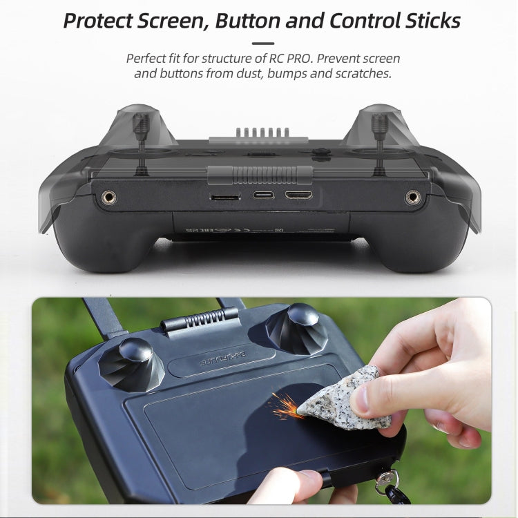 For DJI RC Pro Sunnylife 2 in 1 Controller Protector Sun Hood Screen Guard Monitor Sunshade Cover (Black) - Lens Hood by Sunnylife | Online Shopping UK | buy2fix