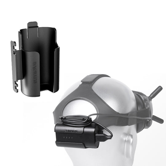 Sunnylife Clip de fixation de batterie, gestion des câbles, enrouleur, étui de protection pour lunettes DJI FPV V2 (noir)