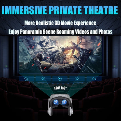 VR SHINECON G07E Virtual Reality 3D Video Glasses Suitable for 4.0 inch - 6.3 inch Smartphone(Grey) - VR Headset by buy2fix | Online Shopping UK | buy2fix