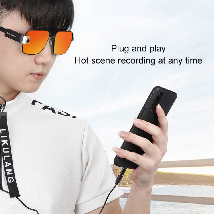 Groudchat JP1DV1 1080P HD Smart Camera Mobile Phone USB Live Camera for Glasses Legs, Built-in Sound-absorbing and Noise-reducing Microphone(Gold) - HD Camera by buy2fix | Online Shopping UK | buy2fix