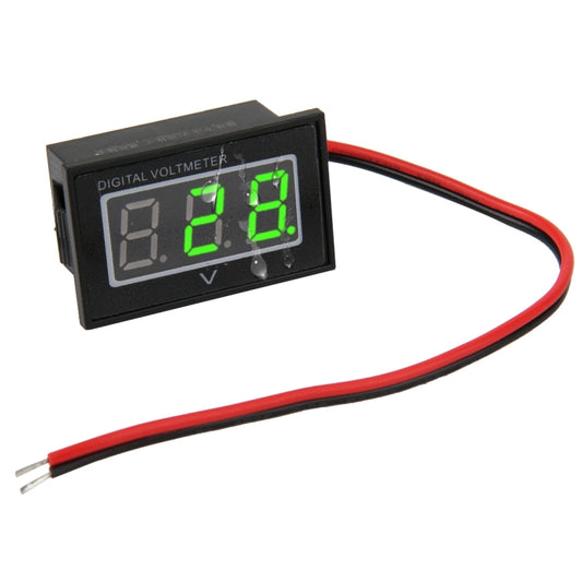 V40D 2 Wires Green Light Display Mini Waterproof IPX4 Digital Voltage Meter, Measure Voltage: DC 2.5-30V - Current & Voltage Tester by buy2fix | Online Shopping UK | buy2fix