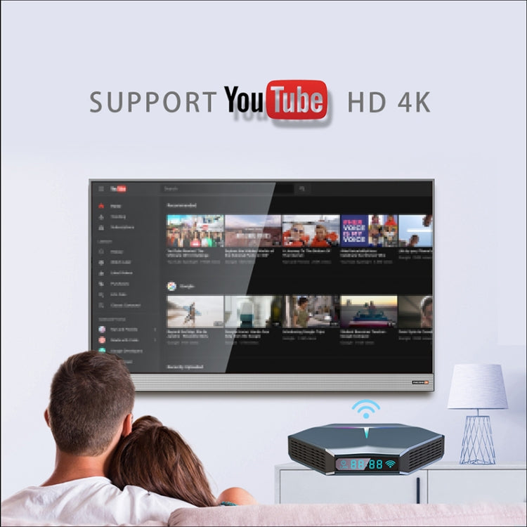 A95X F4 8K UHD Smart TV BOX Android 10.0 Media Player with Remote Control, Amlogic S905X4 Quad Core Cortex-A55 up to 2.0GHz, RAM: 4GB, ROM: 64GB, 2.4GHz/5GHz WiFi, Bluetooth, EU Plug(Metallic Blue) - Amlogic S905 by buy2fix | Online Shopping UK | buy2fix