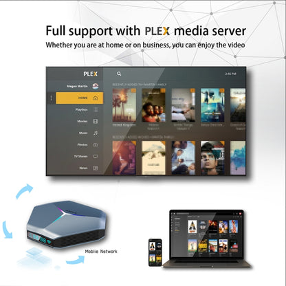 A95X F4 8K UHD Smart TV BOX Android 10.0 Media Player with Remote Control, Amlogic S905X4 Quad Core Cortex-A55 up to 2.0GHz, RAM: 4GB, ROM: 64GB, 2.4GHz/5GHz WiFi, Bluetooth, EU Plug(Metallic Blue) - Amlogic S905 by buy2fix | Online Shopping UK | buy2fix