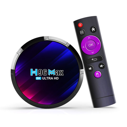 H96 Max 8K Ultra HD Smart TV Box Android 13.0 Media Player with Remote Control, RK3528 Quad-Core, 4GB+32GB(UK Plug) by buy2fix