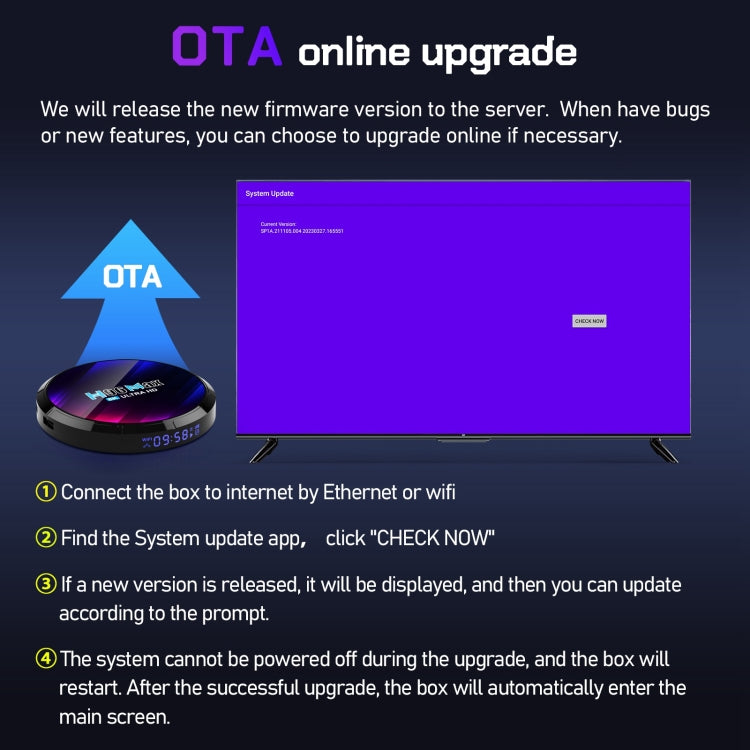 H96 Max 8K Ultra HD Smart TV Box Android 13.0 Media Player with Remote Control, RK3528 Quad-Core, 4GB+32GB(US Plug) by buy2fix