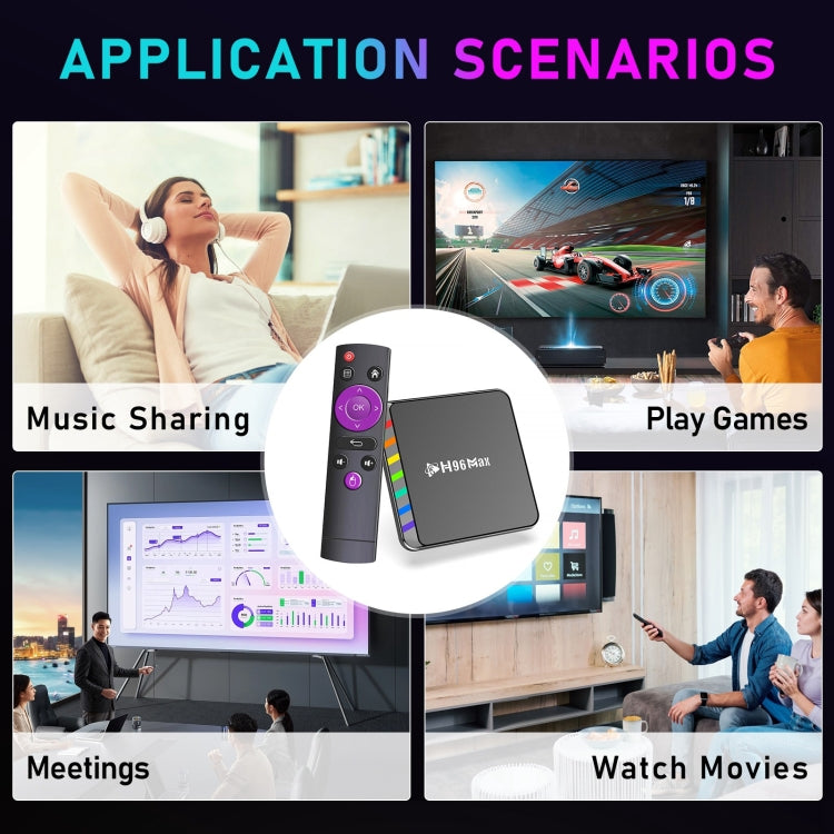 H96 Max W2 4K Ultra HD Android 11.0 Smart TV Box with Remote Control, Amlogic S905W2 Quad-Core, 4GB+64GB(EU Plug) by buy2fix