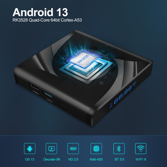 X88 Pro 13 Android 13.0 Smart TV Box with Remote Control, RK3528 Quad-Core, 4G+32GB(UK Plug) - Others by buy2fix | Online Shopping UK | buy2fix