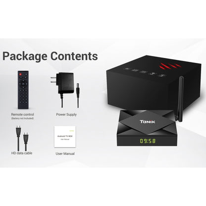 TANIX TX6s 4K Smart TV BOX Android 10 Media Player with Remote Control, Quad Core Allwinner H616, without Bluetooth Function, RAM: 2GB, ROM: 8GB, 2.4GHz WiFi, US Plug - Allwinner H6 by buy2fix | Online Shopping UK | buy2fix