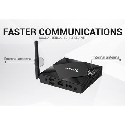 TANIX TX6s 4K Smart TV BOX Android 10 Media Player with Remote Control, Quad Core Allwinner H616, without Bluetooth Function, RAM: 2GB, ROM: 8GB, 2.4GHz WiFi, US Plug - Allwinner H6 by buy2fix | Online Shopping UK | buy2fix
