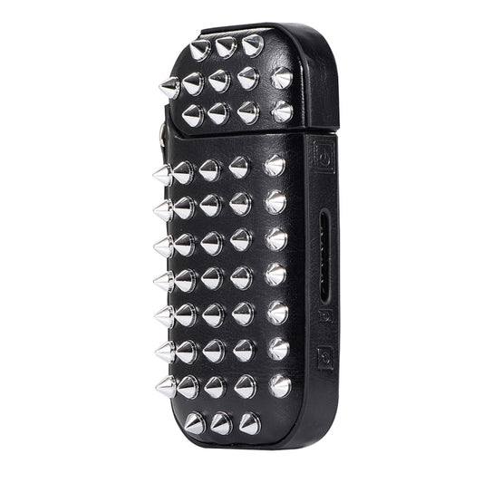 IQOS Silver Rivet Style Electronic Cigarette Protective Case for Series 3 & 2(Black) - E Cigarette Accessories by buy2fix | Online Shopping UK | buy2fix