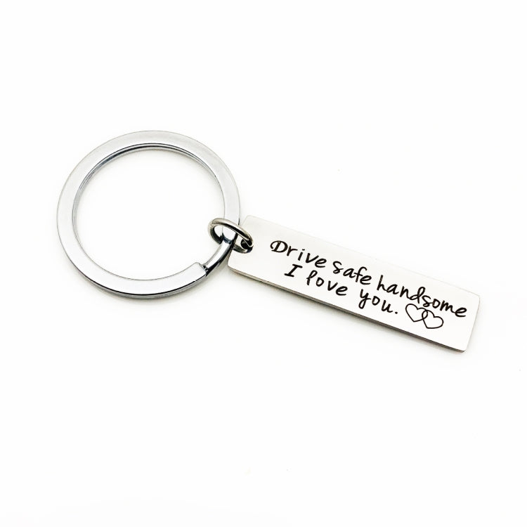 Creative Drive Safe Handsome Words Stainless Steel Keychain Key Rings(Car) by buy2fix
