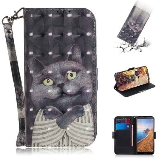 3D Painting Pattern Coloured Drawing Horizontal Flip Leather Case for Xiaomi Redmi Note 7 / Note 7S, with Holder & Card Slots & Wallet(Embrace Cat) - Xiaomi Cases by buy2fix | Online Shopping UK | buy2fix