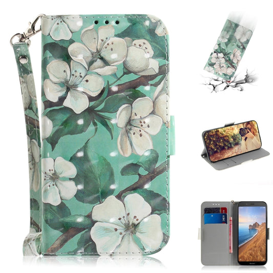 3D Painting Pattern Coloured Drawing Horizontal Flip Leather Case for Xiaomi Redmi Note 7 / Note 7S, with Holder & Card Slots & Wallet(Watercolor Flower) - Xiaomi Cases by buy2fix | Online Shopping UK | buy2fix