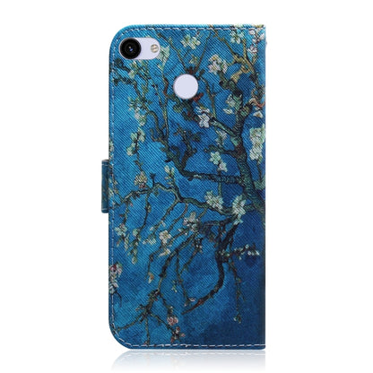 Painting Pattern Coloured Drawing Horizontal Flip Leather Case with Holder & Card Slots & Wallet for Google Pixel 3a XL(Apricot Flower) - Google Cases by buy2fix | Online Shopping UK | buy2fix