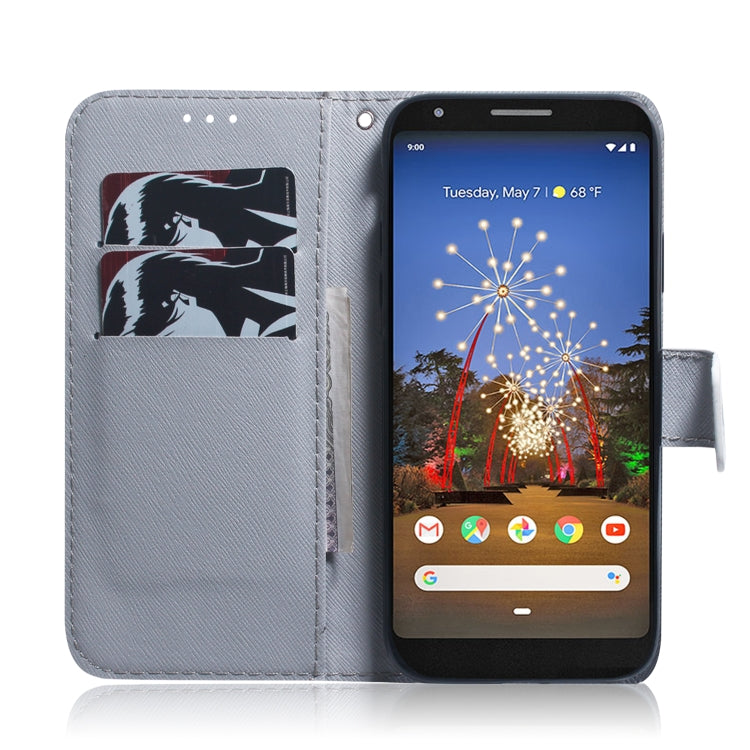Painting Pattern Coloured Drawing Horizontal Flip Leather Case with Holder & Card Slots & Wallet for Google Pixel 3a XL(Apricot Flower) - Google Cases by buy2fix | Online Shopping UK | buy2fix