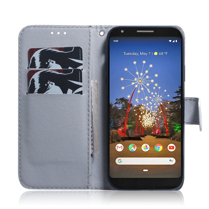 Painting Pattern Coloured Drawing Horizontal Flip Leather Case with Holder & Card Slots & Wallet for Google Pixel 3a XL(Apricot Flower) - Google Cases by buy2fix | Online Shopping UK | buy2fix