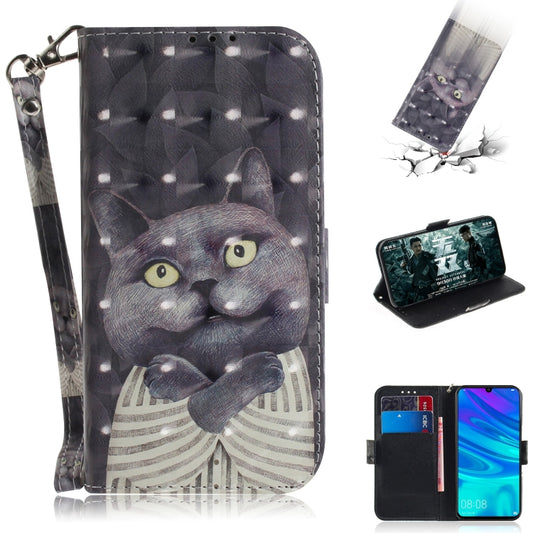 3D Painting Pattern Coloured Drawing Horizontal Flip Leather Case with Holder & Card Slots & Wallet For Huawei P Smart (2019) / Honor 10 Lite(Hug Cat) - Honor Cases by buy2fix | Online Shopping UK | buy2fix