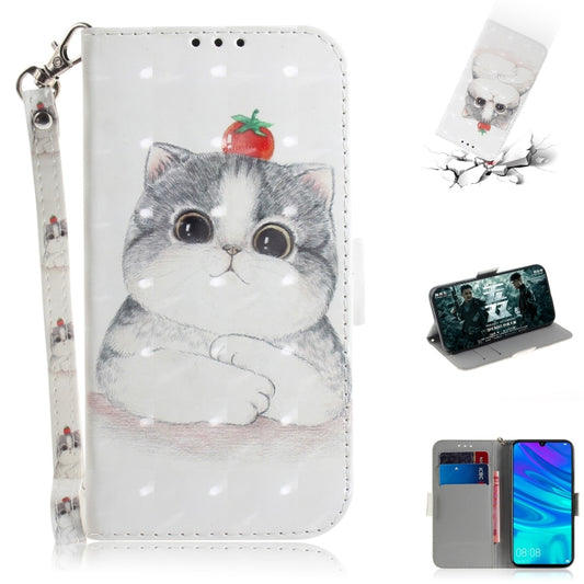 3D Painting Pattern Coloured Drawing Horizontal Flip Leather Case with Holder & Card Slots & Wallet For Huawei P Smart (2019) / Honor 10 Lite(Cute Cat) - Honor Cases by buy2fix | Online Shopping UK | buy2fix