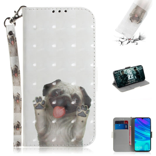 3D Painting Pattern Coloured Drawing Horizontal Flip Leather Case with Holder & Card Slots & Wallet For Huawei P Smart (2019) / Honor 10 Lite(Pug) - Honor Cases by buy2fix | Online Shopping UK | buy2fix
