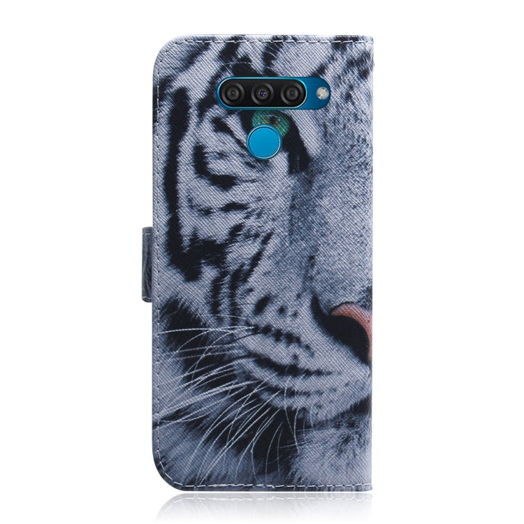 Painting Pattern Coloured Drawing Horizontal Flip Leather Case with Holder & Card Slots & Wallet for LG Q60(Tiger) - LG Cases by buy2fix | Online Shopping UK | buy2fix