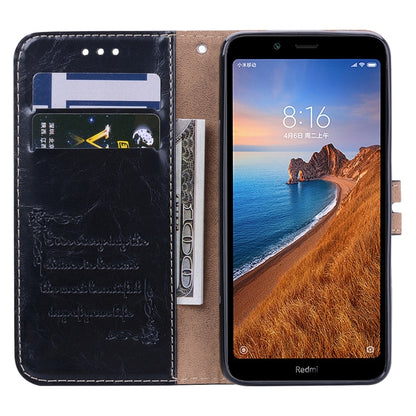 Business Style Oil Wax Texture Horizontal Flip Leather Case for Xiaomi Redmi 7A, with Holder & Card Slots & Wallet(Black) - Xiaomi Cases by buy2fix | Online Shopping UK | buy2fix