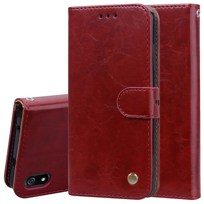Business Style Oil Wax Texture Horizontal Flip Leather Case for Xiaomi Redmi 7A, with Holder & Card Slots & Wallet(Red) - Xiaomi Cases by buy2fix | Online Shopping UK | buy2fix