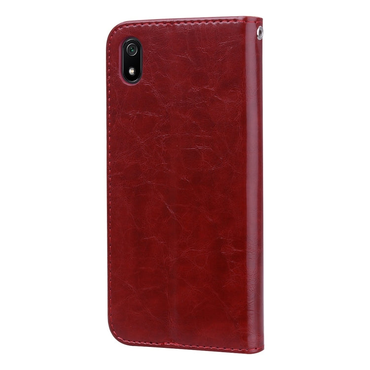 Business Style Oil Wax Texture Horizontal Flip Leather Case for Xiaomi Redmi 7A, with Holder & Card Slots & Wallet(Red) - Xiaomi Cases by buy2fix | Online Shopping UK | buy2fix