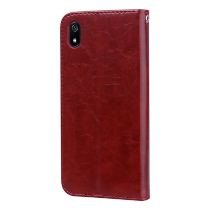 Business Style Oil Wax Texture Horizontal Flip Leather Case for Xiaomi Redmi 7A, with Holder & Card Slots & Wallet(Red) - Xiaomi Cases by buy2fix | Online Shopping UK | buy2fix
