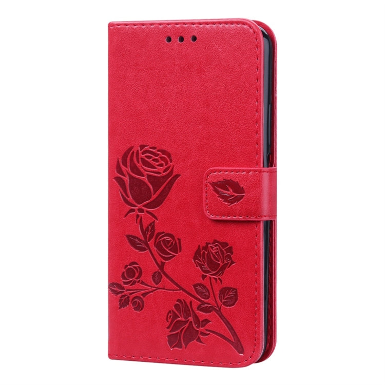 Rose Embossed Horizontal Flip PU Leather Case with Holder & Card Slots & Wallet for Huawei Honor 20 Pro(Red) - Honor Cases by buy2fix | Online Shopping UK | buy2fix