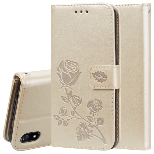 Rose Embossed Horizontal Flip PU Leather Case with Holder & Card Slots & Wallet for Xiaomi Redmi 7A(Gold) - Xiaomi Cases by buy2fix | Online Shopping UK | buy2fix