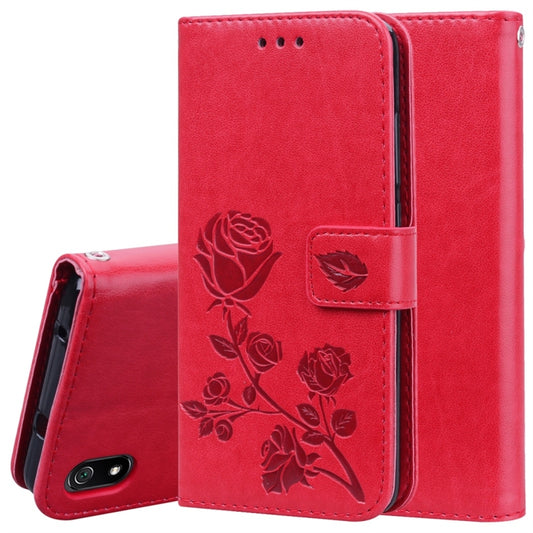 Rose Embossed Horizontal Flip PU Leather Case with Holder & Card Slots & Wallet for Xiaomi Redmi 7A(Red) - Xiaomi Cases by buy2fix | Online Shopping UK | buy2fix