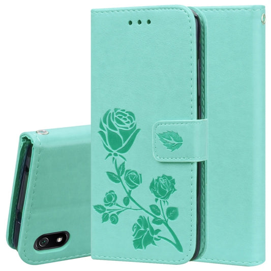 Rose Embossed Horizontal Flip PU Leather Case with Holder & Card Slots & Wallet for Xiaomi Redmi 7A(Green) - Xiaomi Cases by buy2fix | Online Shopping UK | buy2fix