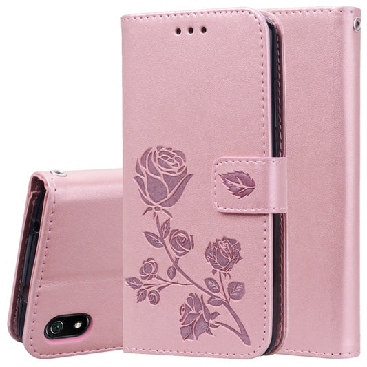 Rose Embossed Horizontal Flip PU Leather Case with Holder & Card Slots & Wallet for Xiaomi Redmi 7A(Rose Gold) - Xiaomi Cases by buy2fix | Online Shopping UK | buy2fix