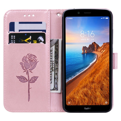 Rose Embossed Horizontal Flip PU Leather Case with Holder & Card Slots & Wallet for Xiaomi Redmi 7A(Rose Gold) - Xiaomi Cases by buy2fix | Online Shopping UK | buy2fix