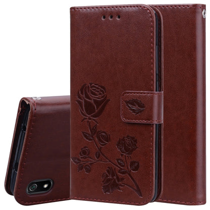Rose Embossed Horizontal Flip PU Leather Case with Holder & Card Slots & Wallet for Xiaomi Redmi 7A(Brown) - Xiaomi Cases by buy2fix | Online Shopping UK | buy2fix