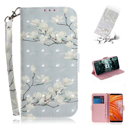 3D Painting Pattern Coloured Drawing Horizontal Flip Leather Case with Holder & Card Slots & Wallet For Nokia 3.1 Plus(Mognolia) - Nokia Cases by buy2fix | Online Shopping UK | buy2fix