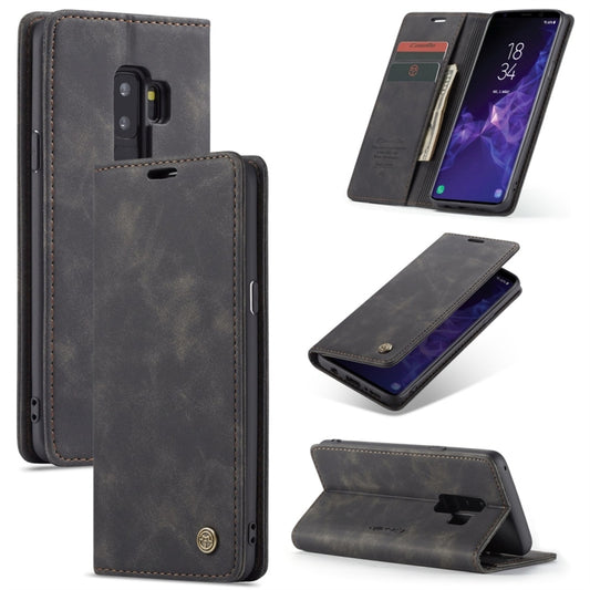 CaseMe-013 Multifunctional Retro Frosted Horizontal Flip Leather Case with Card Slot & Holder & Wallet for Galaxy S9 Plus(Black) - Galaxy Phone Cases by CaseMe | Online Shopping UK | buy2fix