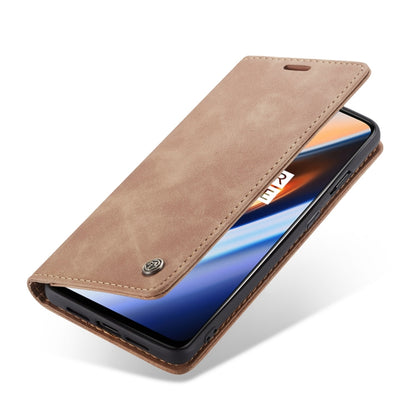 CaseMe-013 Multifunctional Horizontal Flip Leather Case with Card Slot & Holder for OnePlus 7(Brown) - OnePlus Cases by CaseMe | Online Shopping UK | buy2fix