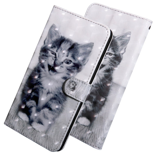 3D Coloured Drawing Pattern Horizontal Flip Leather Case with Holder & Card Slots & Wallet & Lanyard for LG K50 / Q60(Cheshire Cat)