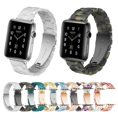 Simple Fashion Resin Watch Band for Apple Watch Series 5 & 4 40mm & Series 3 & 2 & 1 38mm(Nougat) by buy2fix