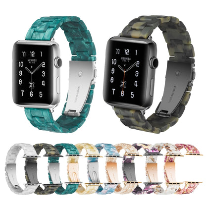 Simple Fashion Resin Watch Band for Apple Watch Series 5 & 4 44mm & Series 3 & 2 & 1 42mm(Nougat) by buy2fix