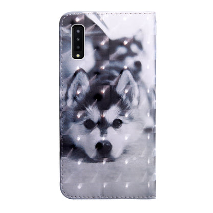 3D Painting Pattern Coloured Drawing Horizontal Flip TPU + PU Leather Case with Holder & Card Slots & Wallet For Galaxy A7 (2018)(Husky) - Galaxy Phone Cases by buy2fix | Online Shopping UK | buy2fix
