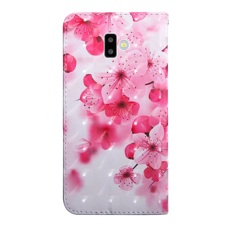 3D Painting Pattern Coloured Drawing Horizontal Flip TPU + PU Leather Case with Holder & Card Slots & Wallet For Galaxy J6+(Red Flower) - Galaxy Phone Cases by buy2fix | Online Shopping UK | buy2fix