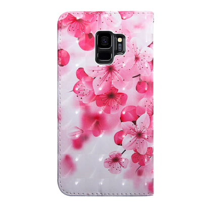 3D Painting Pattern Coloured Drawing Horizontal Flip TPU + PU Leather Case with Holder & Card Slots & Wallet For Galaxy S9(Red Flower) - Galaxy Phone Cases by buy2fix | Online Shopping UK | buy2fix